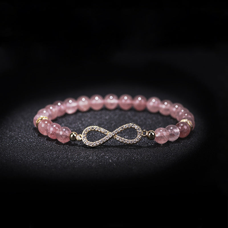 Nimara Ritual Natural Strawberry Quartz Positivity Healing Bracelet