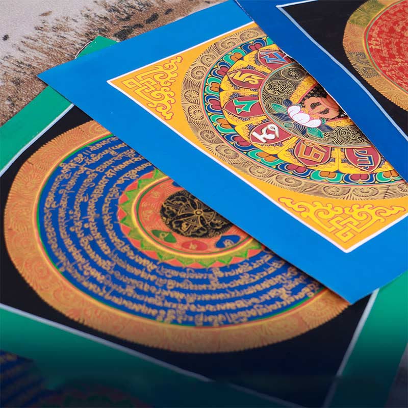 Nimara Ritual Tibetan Handmade Thangka Painting Blessing Thangka Blind Box Random Color Pattern