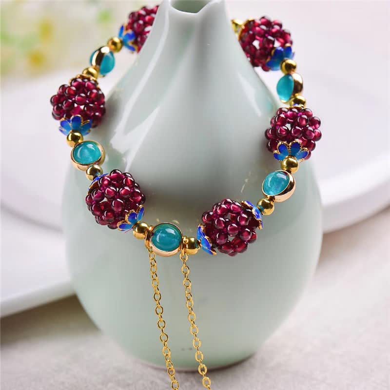 Nimara Ritual Tibetan Garnet Calm Bracelet