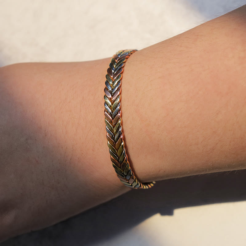 Nimara Ritual Vintage Magnetic Copper Adjustable Cuff Bracelet Bangle