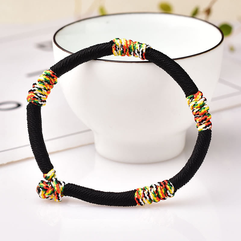 Nimara Ritual Tibetan Handmade Colorful King Kong Knot Lucky Protection Braid String Bracelet