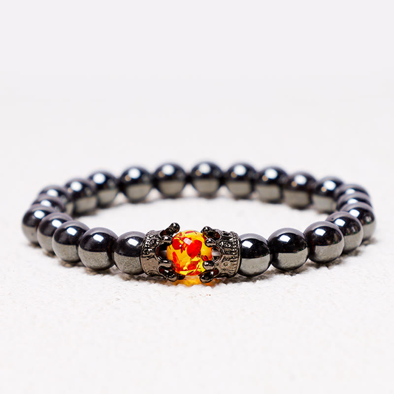 Nimara Ritual Natural Stone King&Queen Crown Healing Energy Beads Couple Bracelet