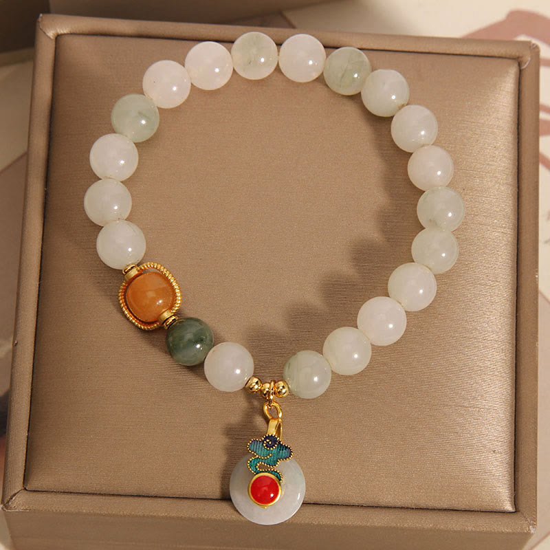 Nimara Ritual Jade Auspicious Clouds Red Agate Citrine Prosperity Bracelet