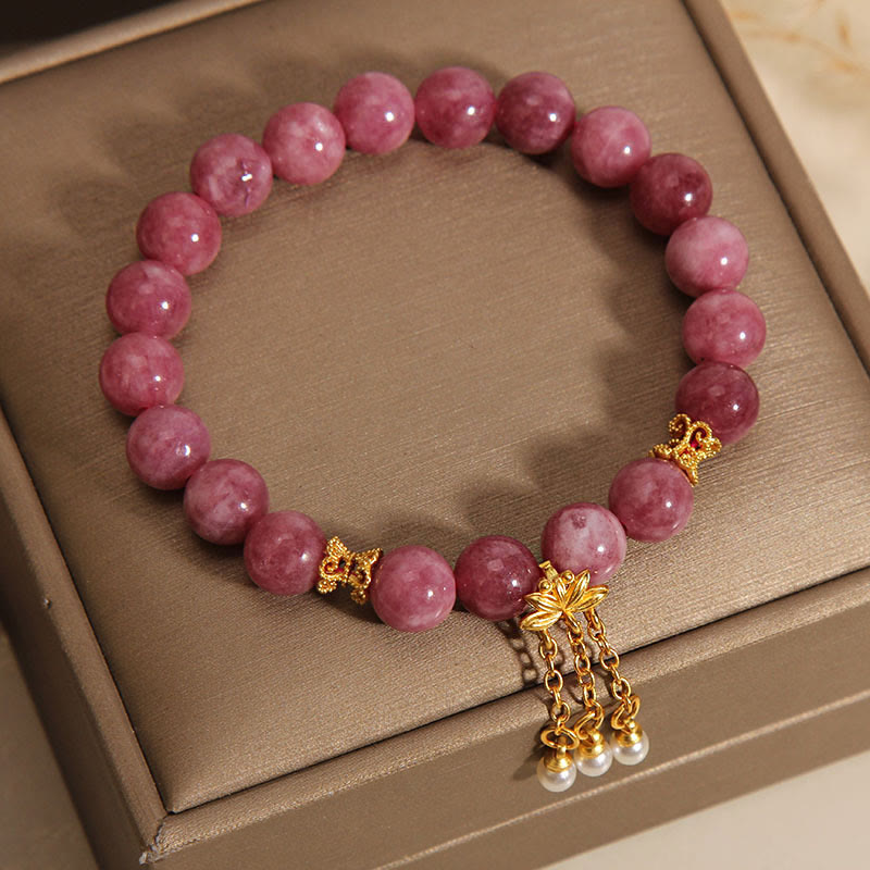Nimara Ritual Pink Tourmaline Lotus Flower Positive Bracelet