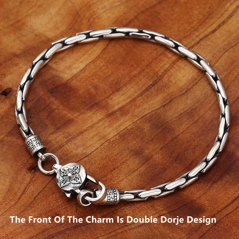 Nimara Ritual Tibetan Double Dorje Om Mani Padme Hum Buddha Swastika Vajra Strength Bracelet