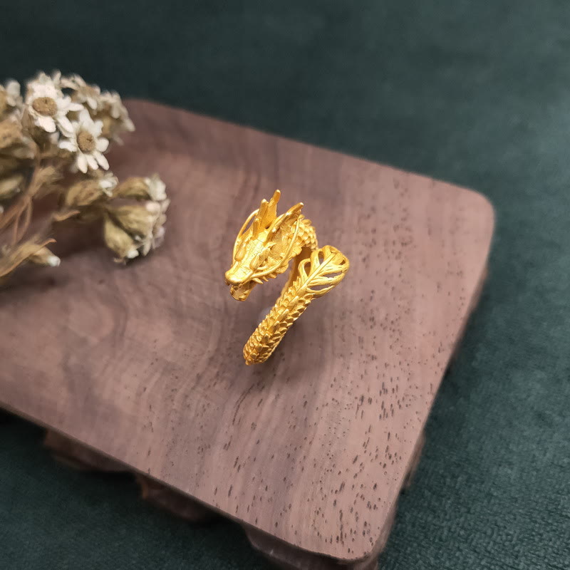 Protection Dragon Strength Adjustable Copper Ring