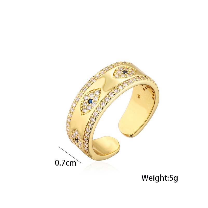 Nimara Ritual Evil Eye Luck Blessing Copper Alloy Ring