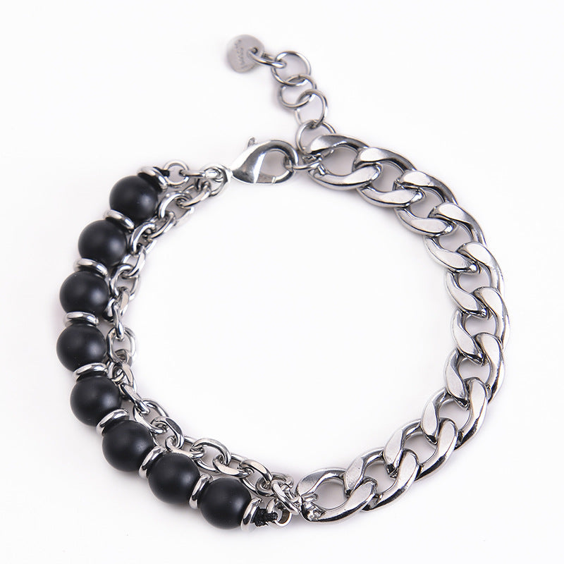 Nimara Ritual Tiger Eye Picasso Jasper Frosted Stone Strength Bracelet