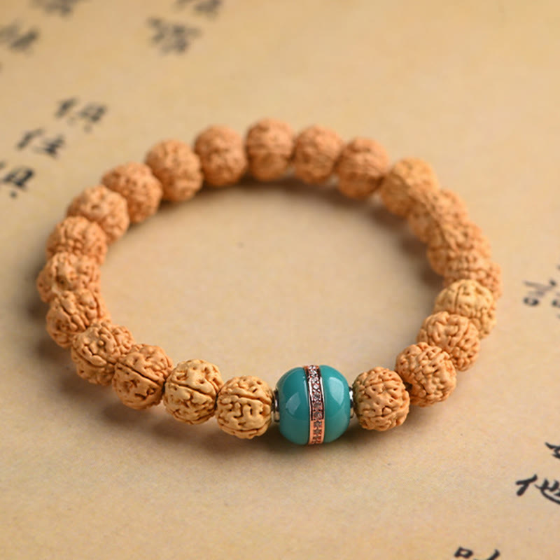 Nimara Ritual Tibet Rudraksha Bodhi Seed Wealth Auspiciousness Bracelet