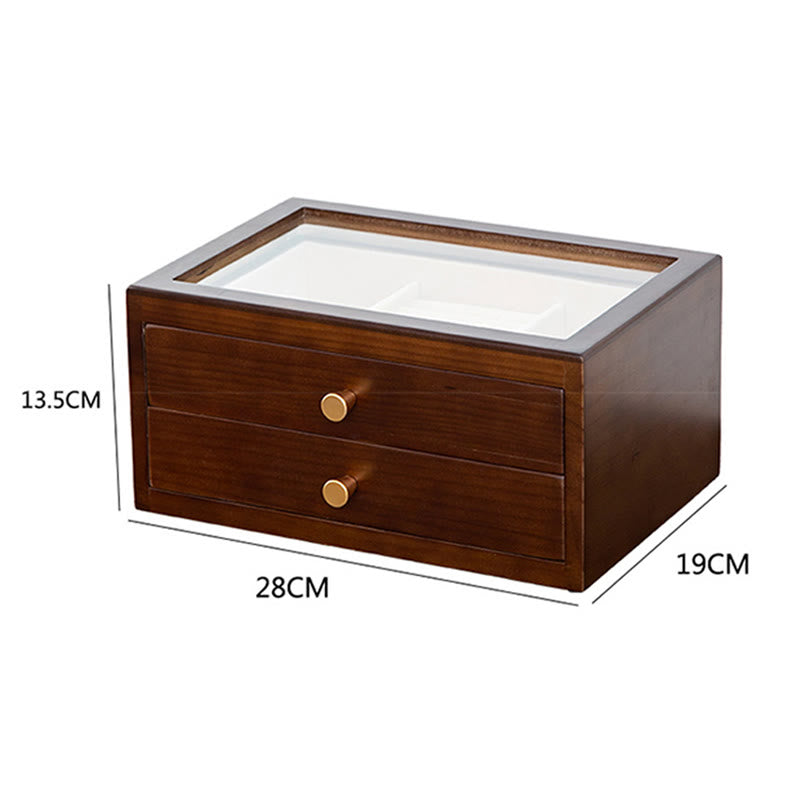 Nimara Ritual Retro Solid Wood Jewelry Box Jewelry Storage Box With Drawer