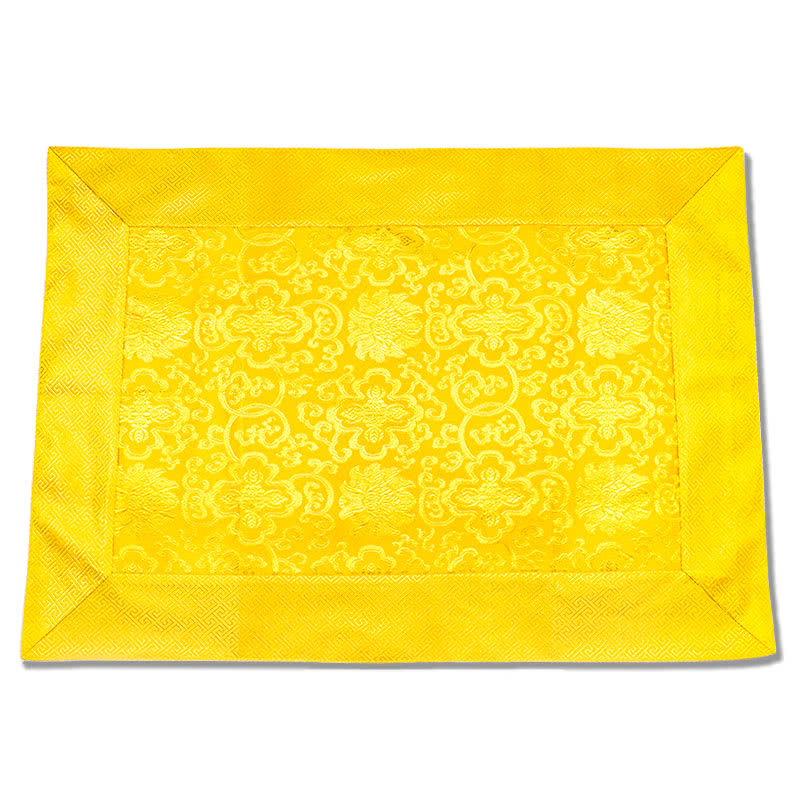 Nimara RitualPrayer Altar Flower Dragon Pattern Tibetan Auspicious Symbols Jacquard Mat