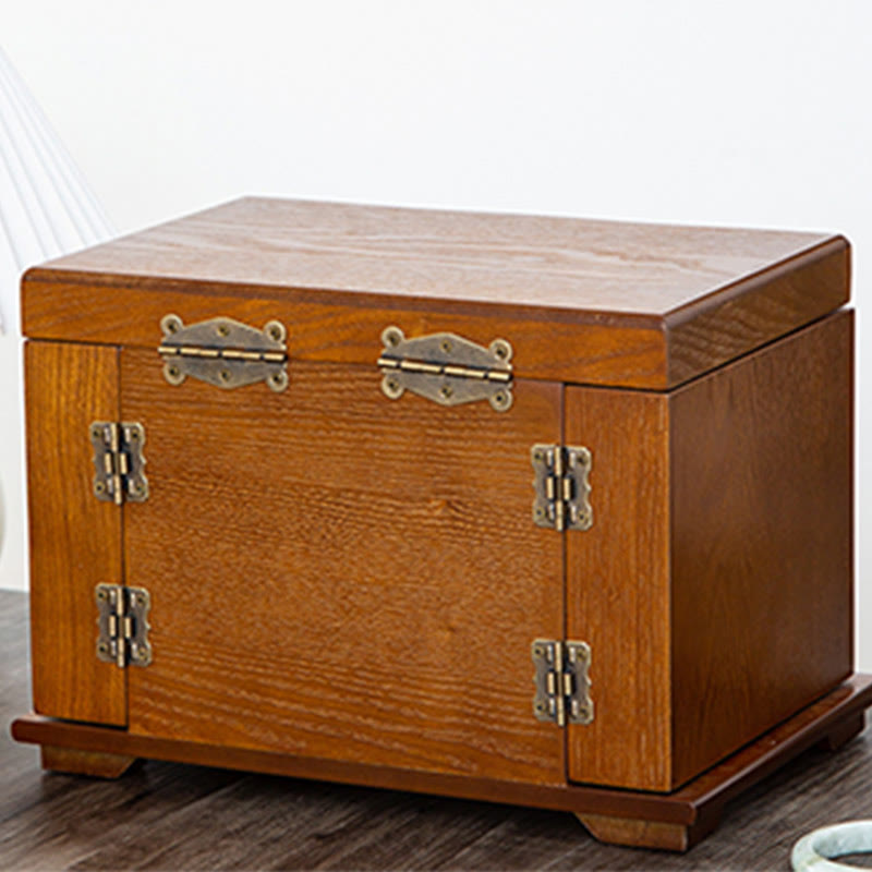 Nimara Ritual Vintage Large Capacity Wooden Jewelry Box Jewelry Storage Box With Mirror
