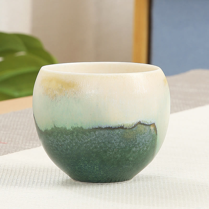 Nimara Ritual Creative Green Ceramic Teacup Kung Fu Tea Cups
