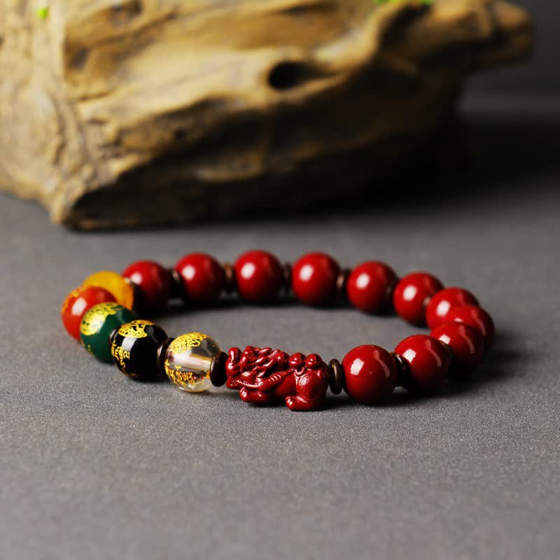 Nimara Ritual God Of Wealth Cinnabar PiXiu Blessing Bracelet