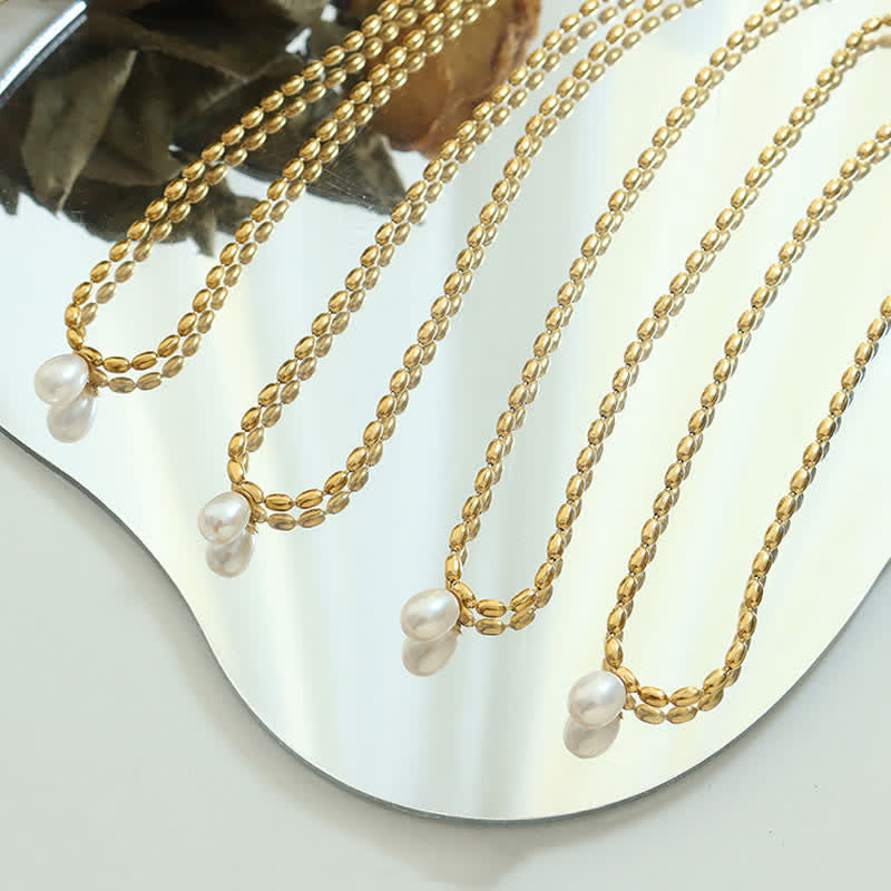 Nimara Ritual Pearl Bead Peace Necklace Pendant