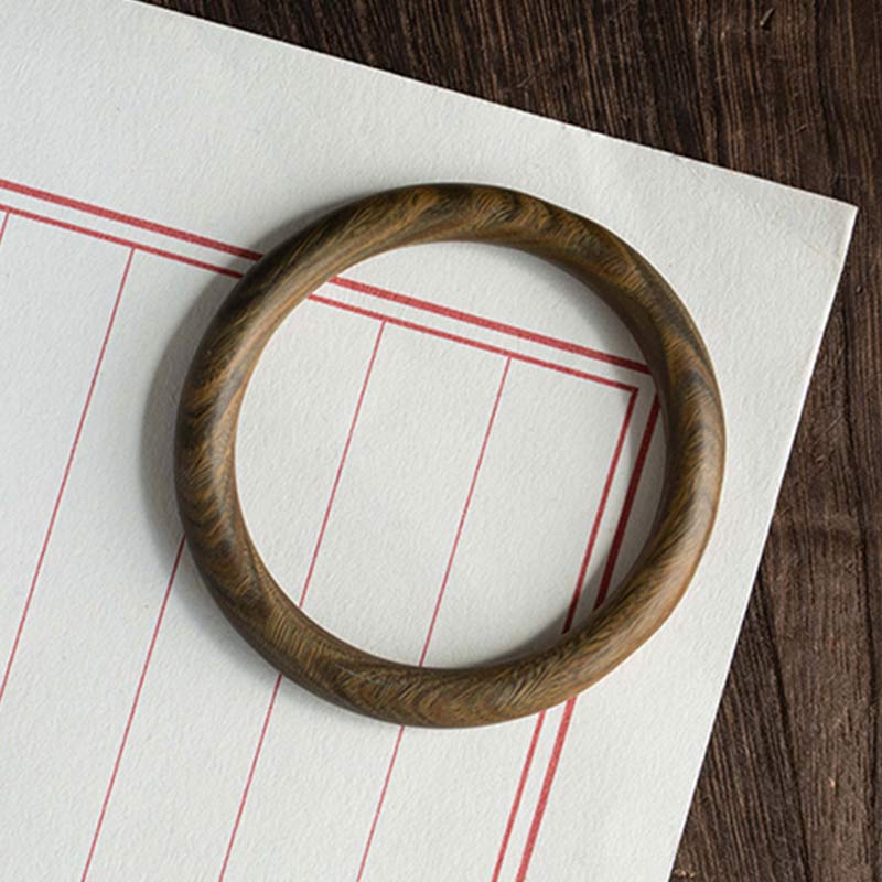Nimara Ritual Tibetan Small Leaf Red Sandalwood Ebony Green Sandalwood Protection Bracelet Bangle