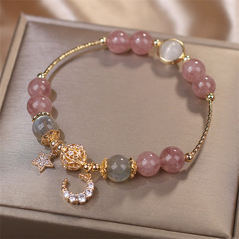 The Healing Positive Strawberry Quartz Bracelet