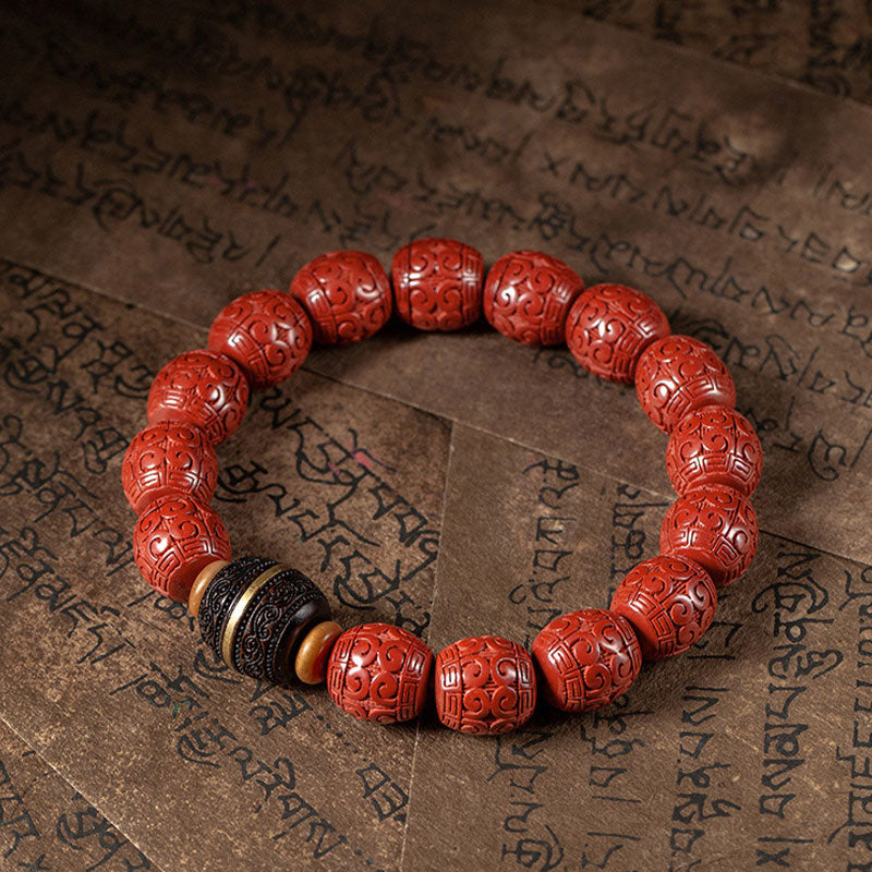 Nimara Ritual Natural Cinnabar Ebony Calm Blessing Bracelet