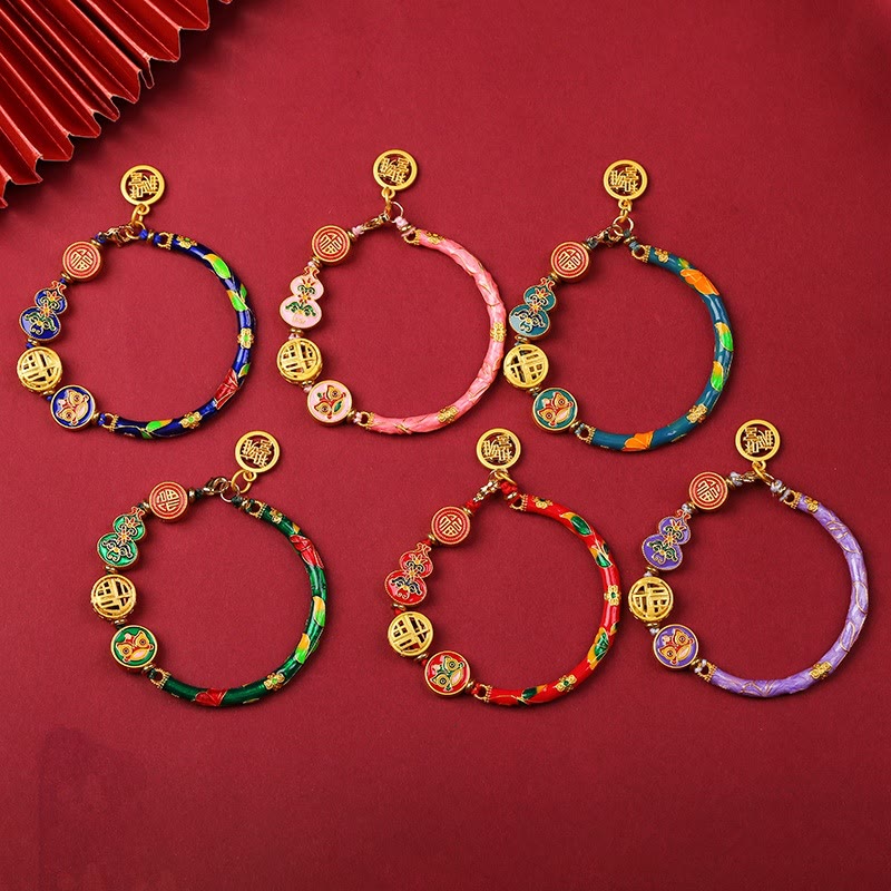 Nimara Ritual Tibetan Gourd Fortune Happiness Lion Wealth Luck Bracelet