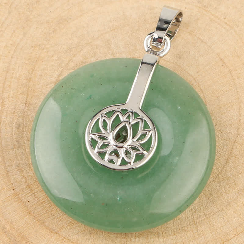 Nimara Ritual Various Crystal Amethyst Pink Crystal Lotus Healing Necklace Pendant