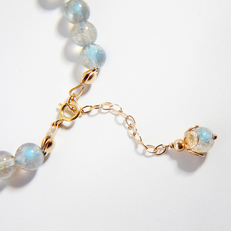 Nimara Ritual Moonstone Strawberry Quartz PiXiu Healing Bracelet