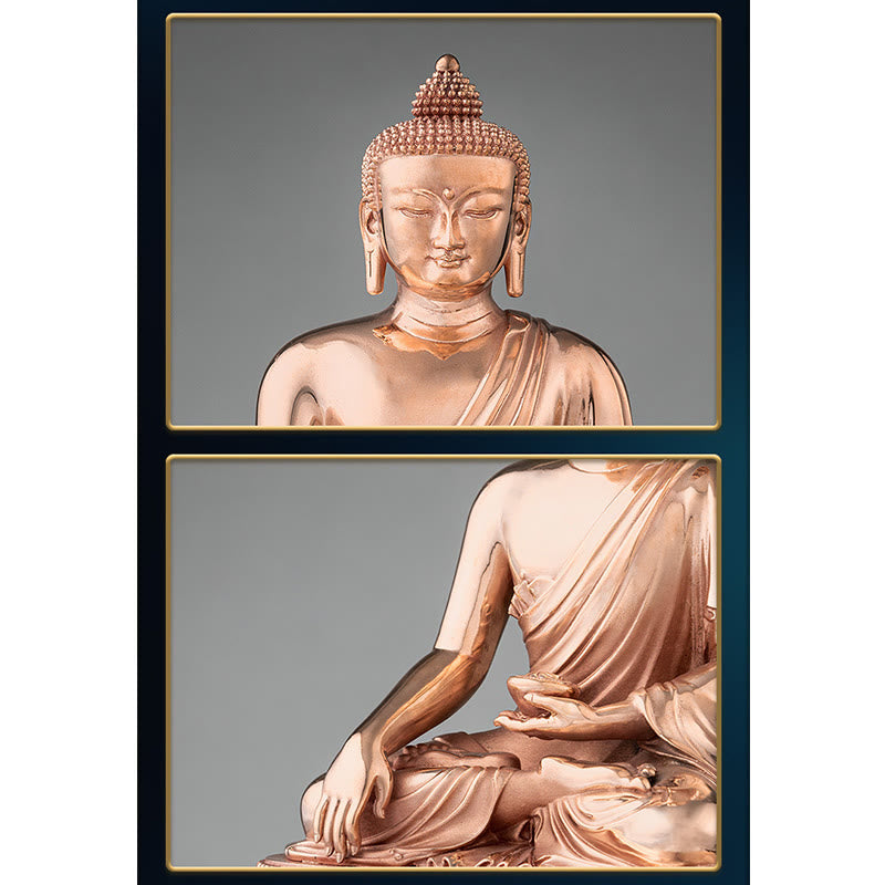 Nimara Ritual Gautama Shakyamuni Buddha Figurine Serenity Copper Statue Home Decoration