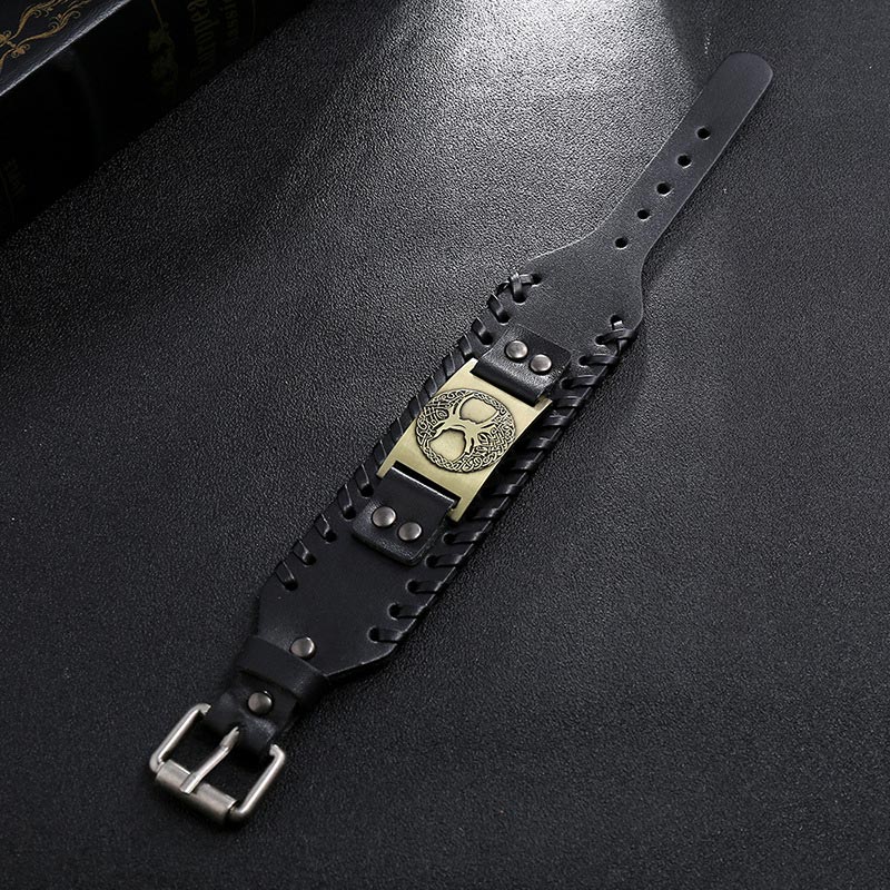 Nimara Ritual Lucky Tree Of Life Balance Leather Bracelet
