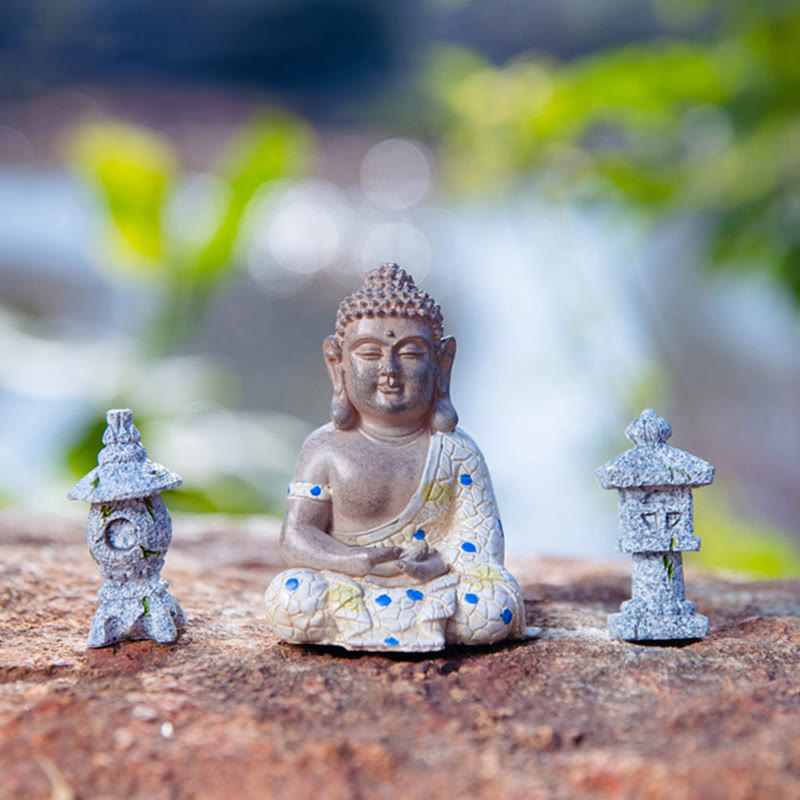 Nimara Ritual Meditating Zen Buddha Serenity Resin Statue Figurine Home Decoration