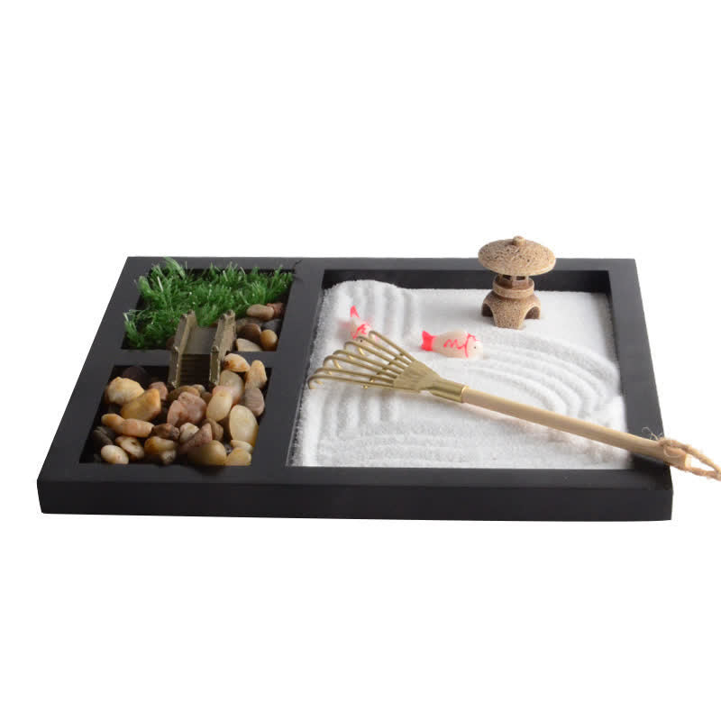 Nimara Ritual Koi Fish Small Bridge Calm Peace Meditation Zen Garden Decoration