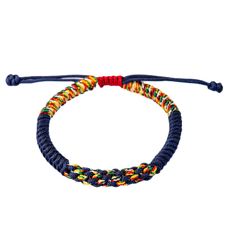 Nimara Ritual Tibetan Handmade Colorful King Kong Knot Luck Braid String Bracelet