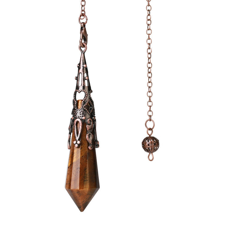 Nimara Ritual Natural Tiger's Eye Stone Healing Necklace
