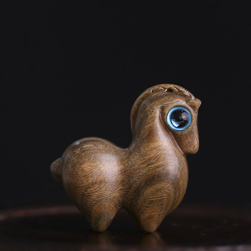 Nimara Ritual Small Leaf Red Sandalwood Green Sandalwood Lucky Mini Horse Protection Decoration