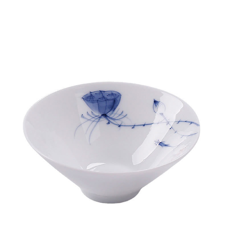 Nimara Ritual Vintage Plum Orchid Bamboo Chrysanthemum Lotus Koi Fish Ceramic Teacup Kung Fu Tea Cups