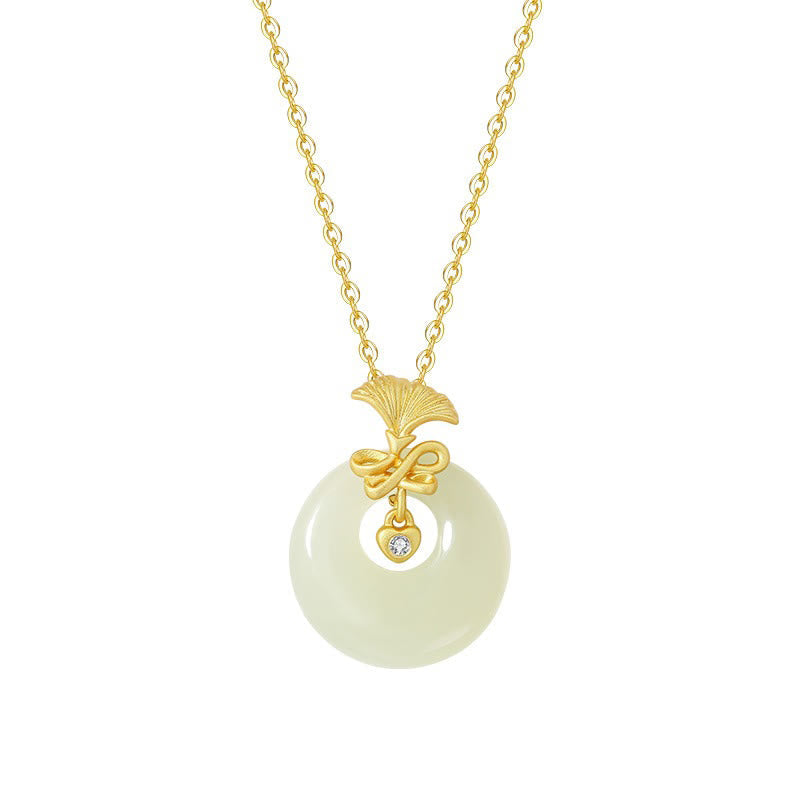 Nimara Ritual 925 Sterling Silver Natural Hetian Jade Carnation Flower Prosperity Necklace Pendant