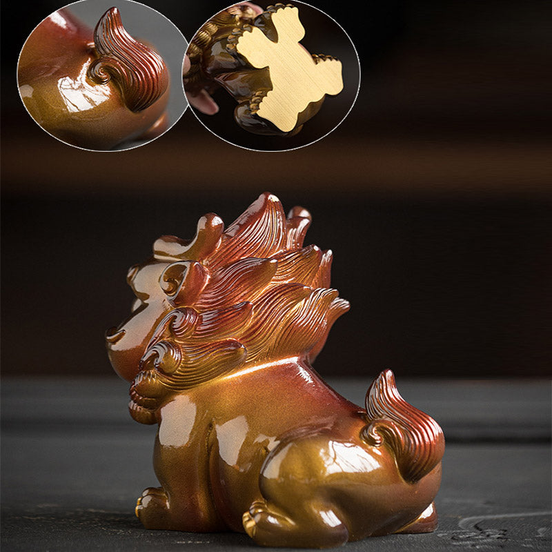 Nimara Ritual Color Changing Small PiXiu Resin Tea Pet Wealth Home Figurine Decoration