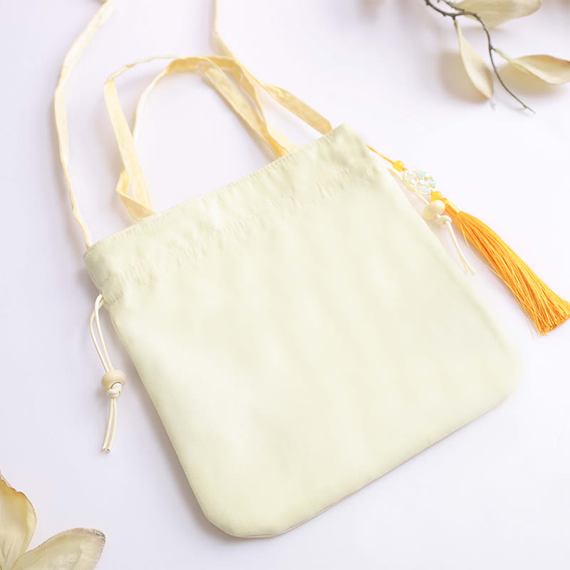Nimara Ritual Lotus Peony Epiphyllum Phoenix Suzhou Embroidery Cotton Linen Tote Crossbody Bag Shoulder Bag Handbag