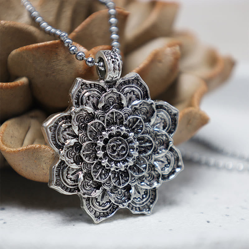 Nimara Ritual Tibetan Lotus Blessing Necklace Pendant