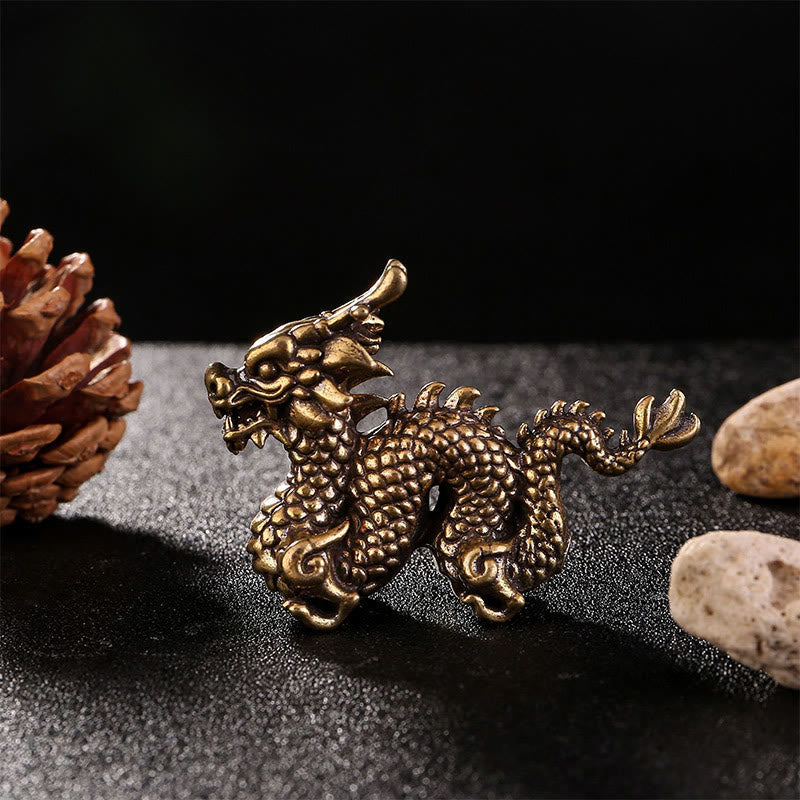 Nimara Ritual Year Of The Dragon Small Auspicious Brass Dragon Luck Success Home Decoration