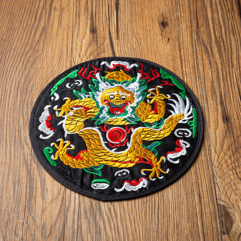 Nimara Ritual Dragon Embroidery Cup Mat Pad Tea Cup Coaster Kung Fu Tea Mat