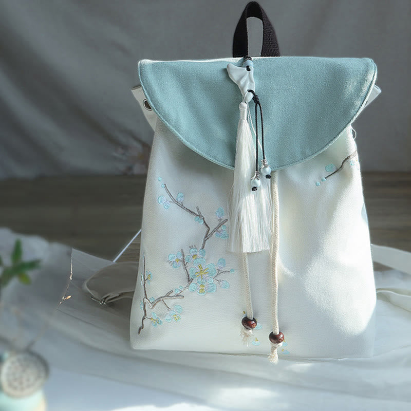 Nimara Ritual Handmade Embroidered Large Capacity Canvas Backpack