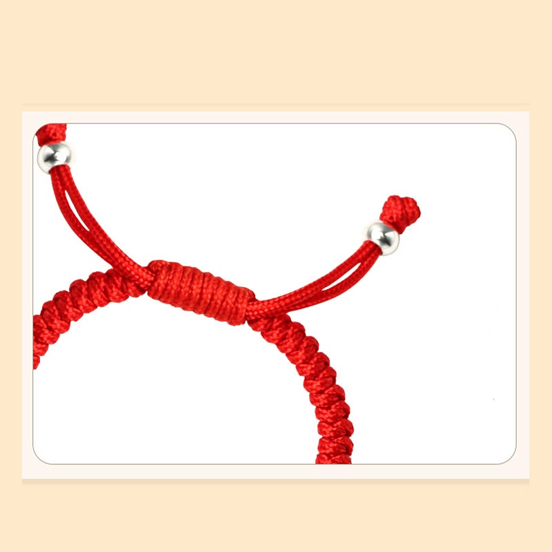 Nimara Ritual 999 Sterling Silver Chinese Zodiac Red Rope Luck Handcrafted Kids Bracelet