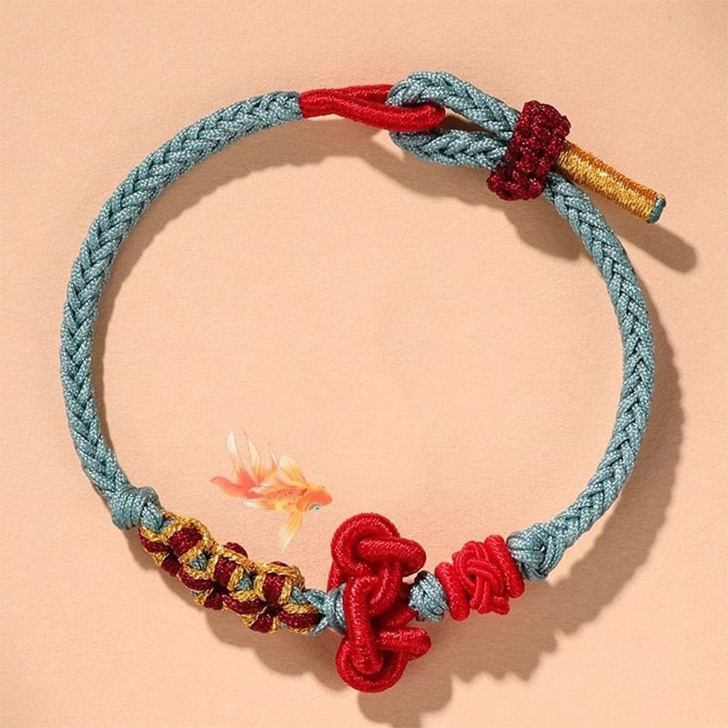 Nimara Ritual Handmade Wenchang Knot Luck Strength Braided Rope Bracelet