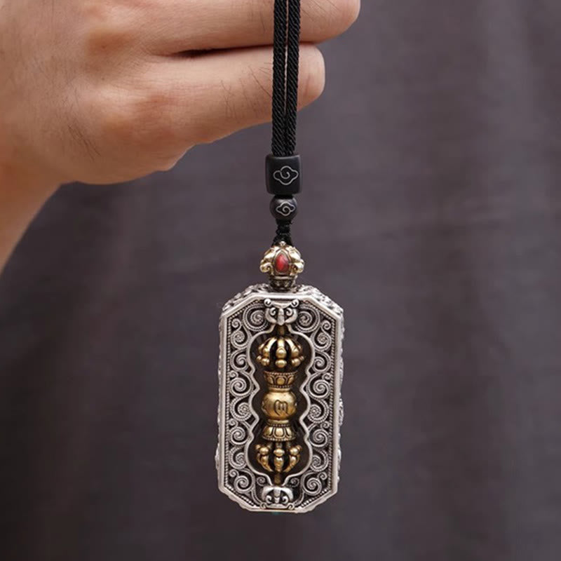 Tibetan Om Mani Padme Hum Dorje Spiritual Power Necklace Pendant