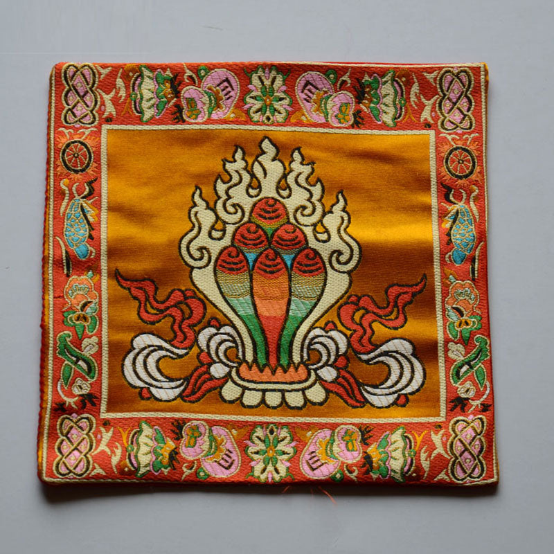 Nimara Ritual Prayer Altar Mat Healing Meditation Vajra Auspicious Symbols