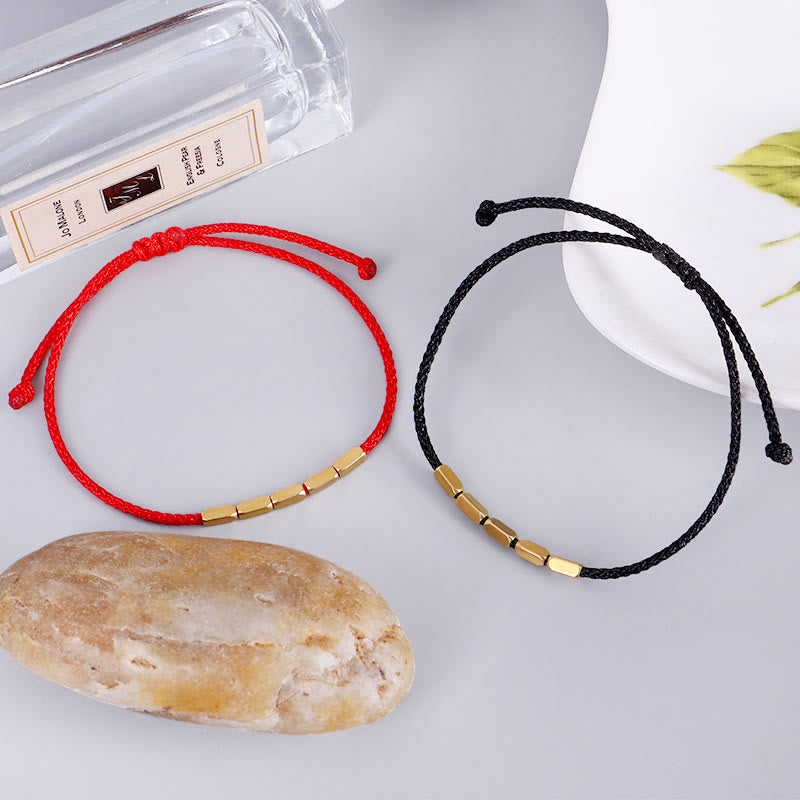 Nimara Ritual Handcrafted Copper Bead Protection Braided String Bracelet
