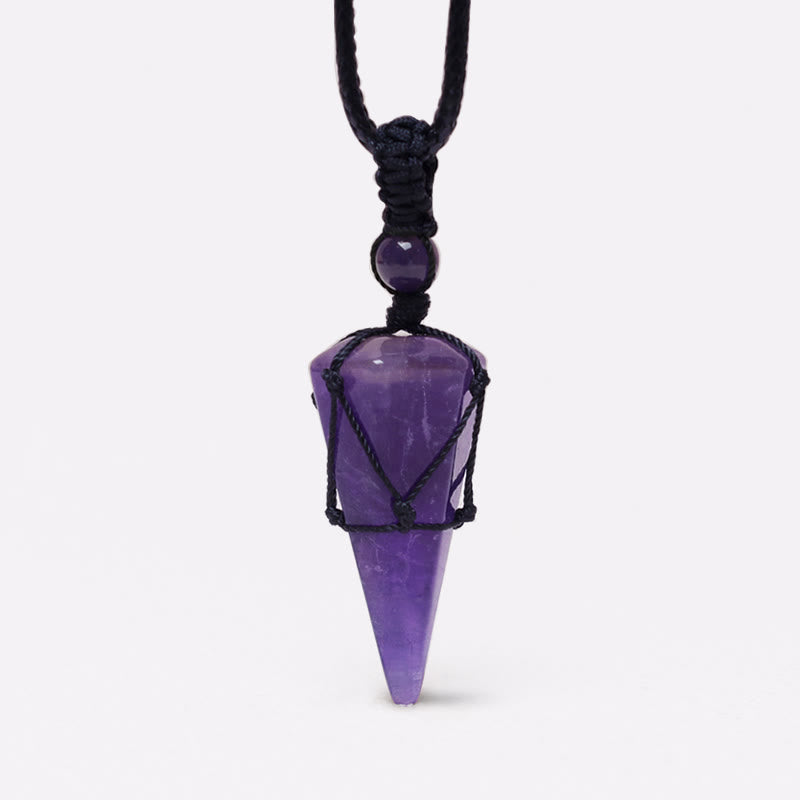 Nimara Ritual Natural Stone Pointed Pendant Necklace