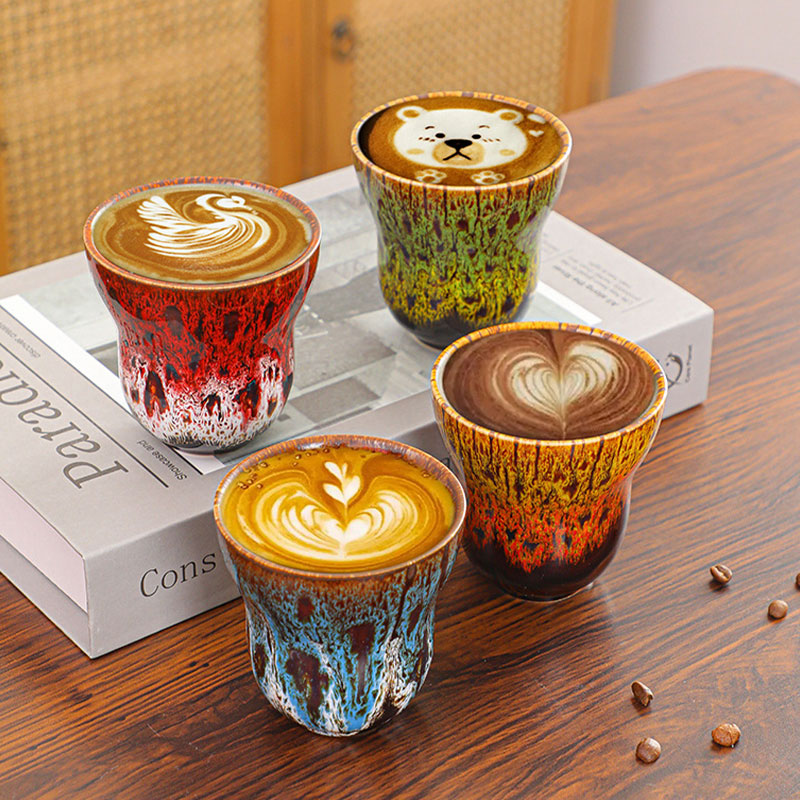 Nimara Ritual Vintage Kiln Change Design Ceramic Coffee Mug Tea Cup 150ml