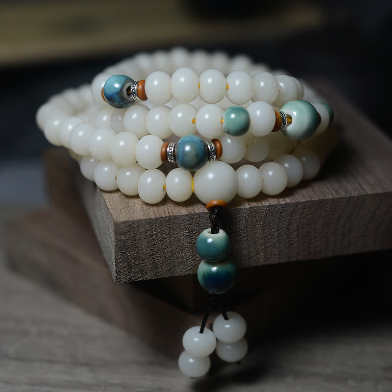 Nimara Ritual 108 Mala Beads Bodhi Seed Keep Away Evil Spirits Calm Bracelet