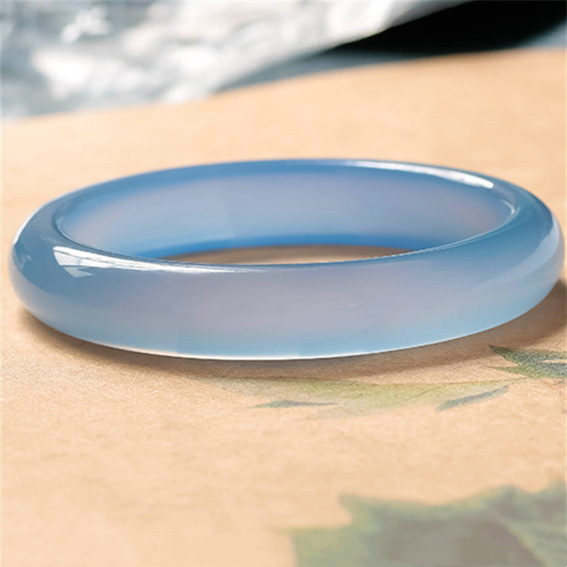 Nimara Ritual Blue Chalcedony Emotional Balance Bracelet Bangle