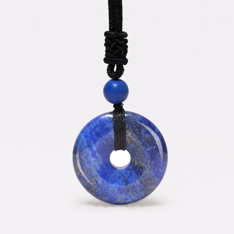 Nimara Ritual Lucky Coin Pendant Healing Crystal Gemstone Necklace